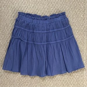 Purple Blue Ruffle Skirt